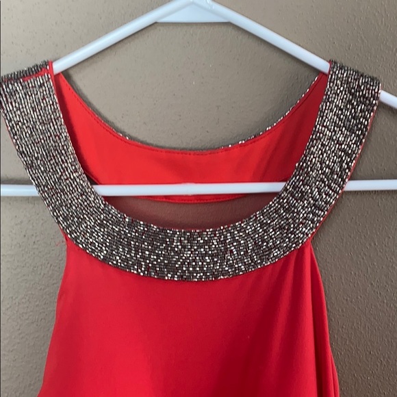 Red Floor Length Prom Dress - Picture 2 of 6